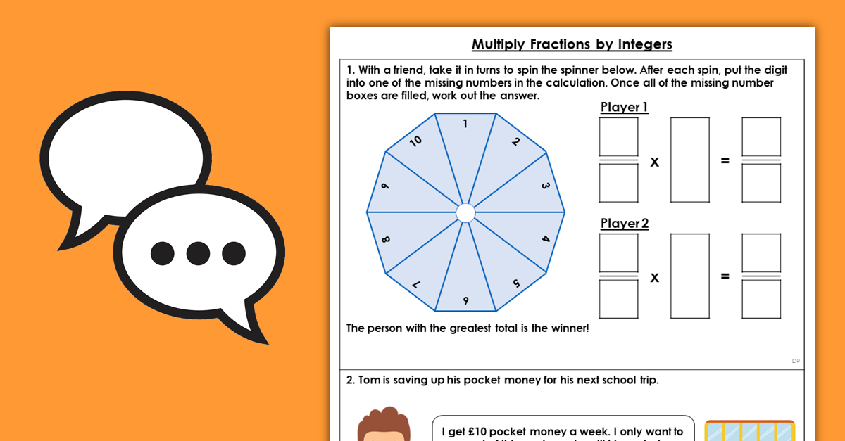 Year 6 Multiply Fractions by Integers Discussion Problems