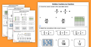 Multiply Fractions by Fractions Year 6