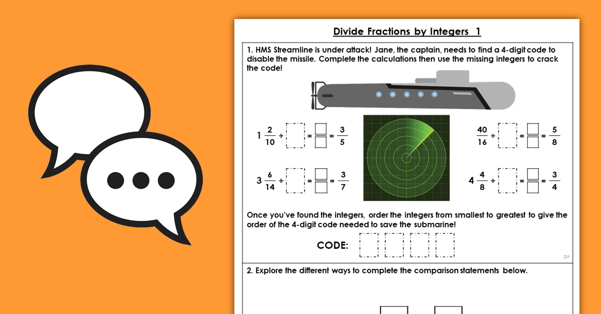 Year 6 Divide Fractions by Integers 1 Discussion Problems