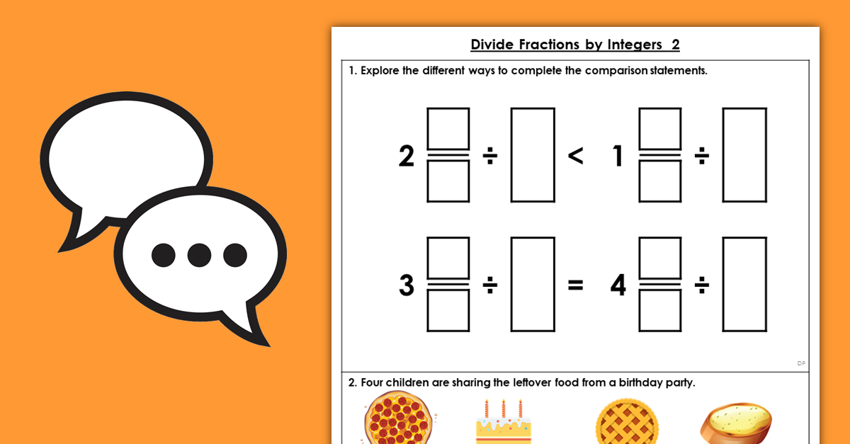 Year 6 Divide Fractions by Integers 2 Discussion Problems