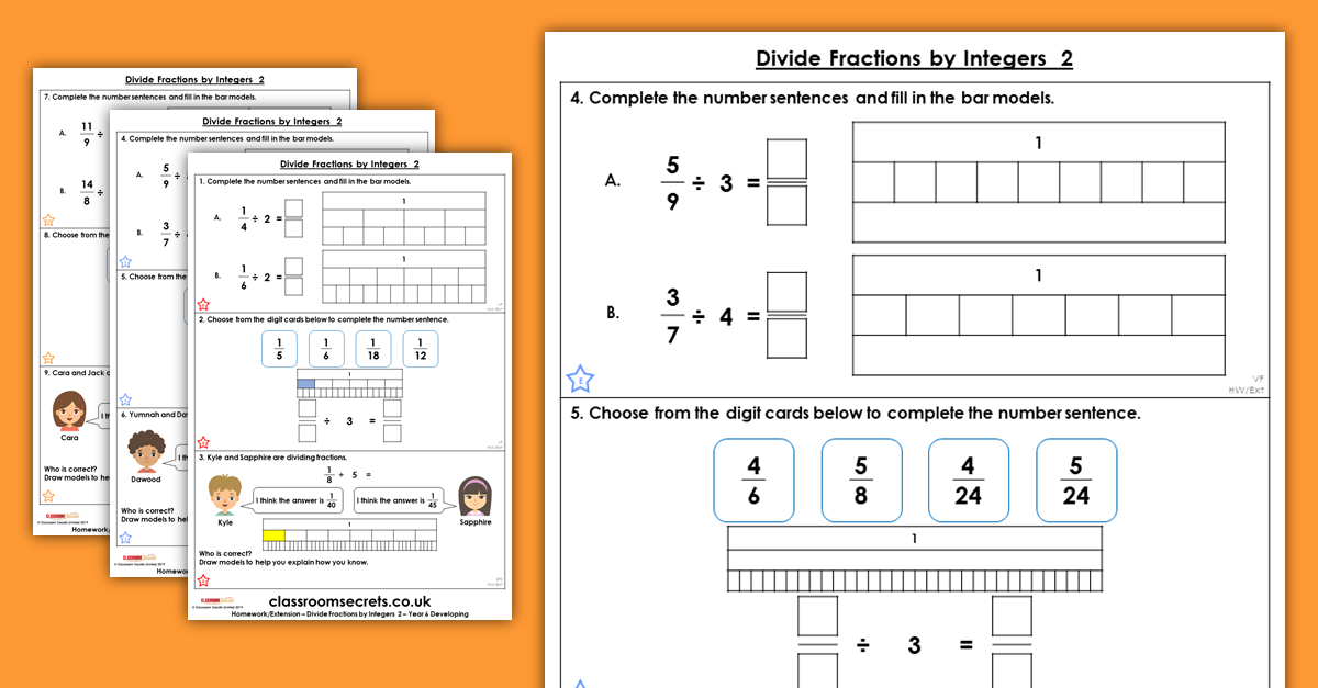 Divide Fractions by Integers 2 Homework