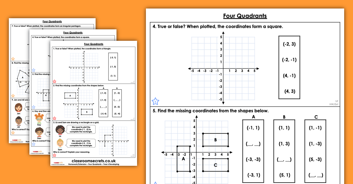 Four Quadrants Homework
