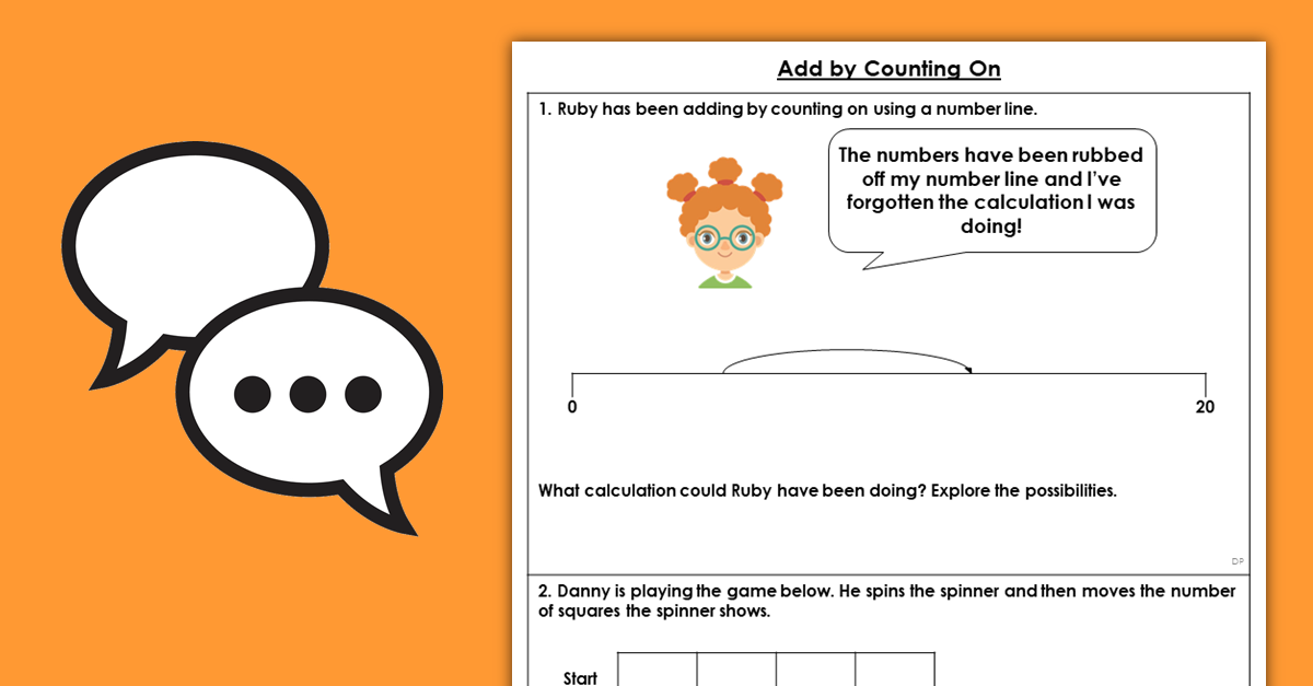 Year 1 Add by Counting on Free Discussion Problems