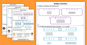 Multiply 3 Numbers Year 4