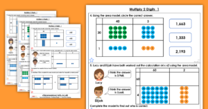 Multiply 2-Digits 1 Area Model Year 5
