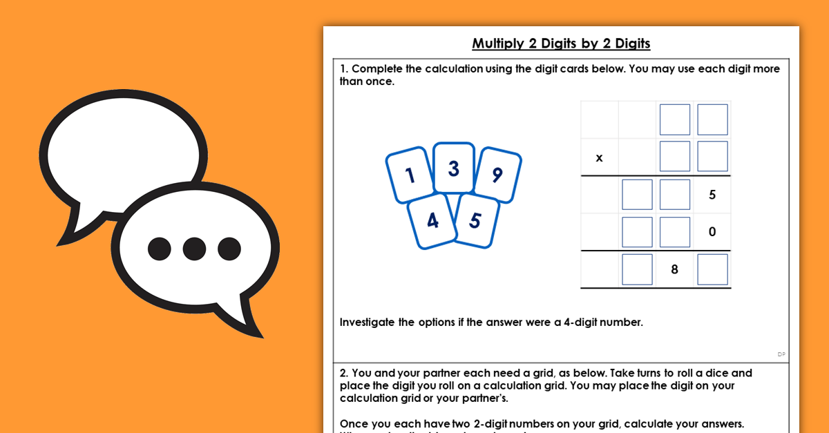 Year 5 Multiply 2 Digits by 2 Digits Discussion Problems