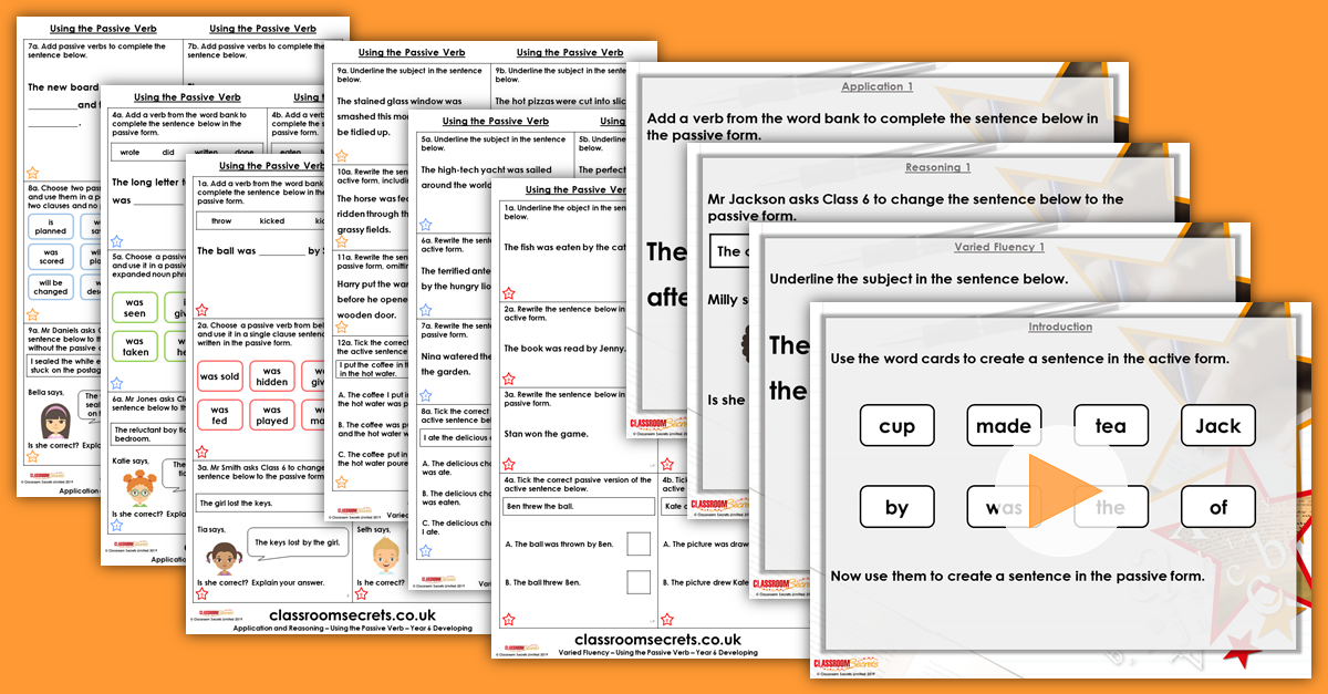 Using the Passive Verb Year 6 Resource Pack
