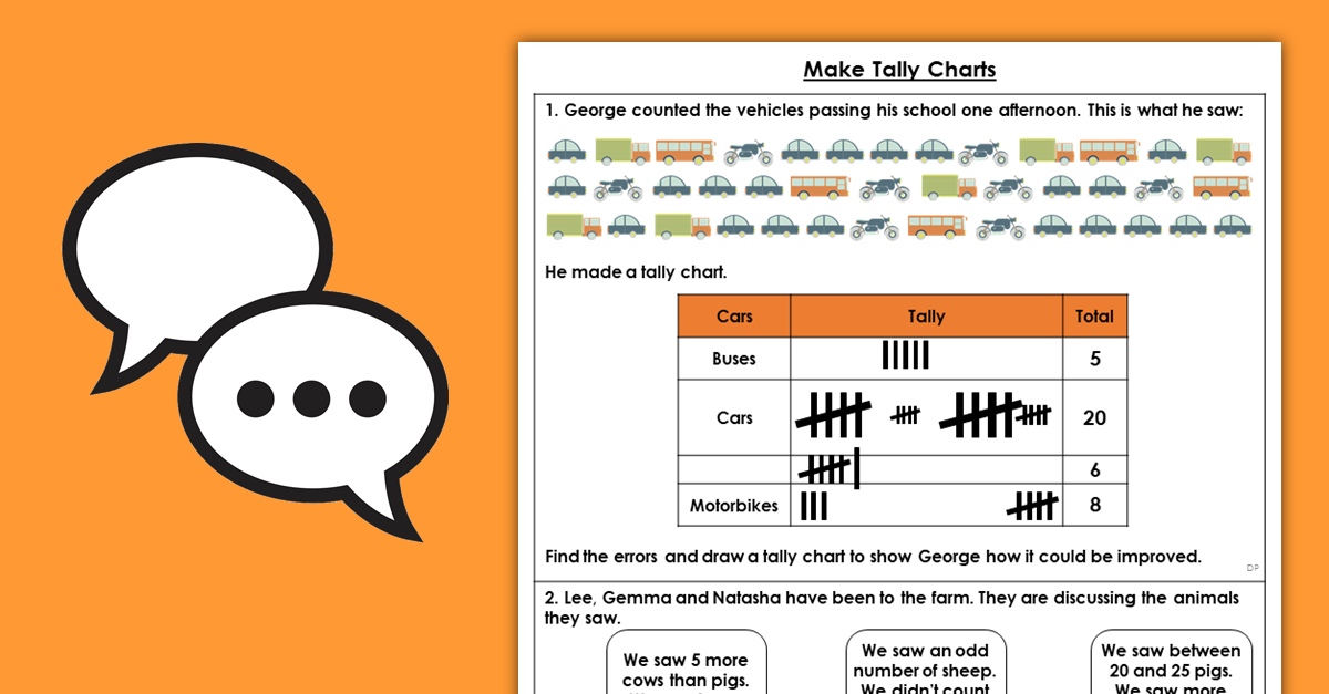 Year 2 Make Tally Charts Free Discussion Problems