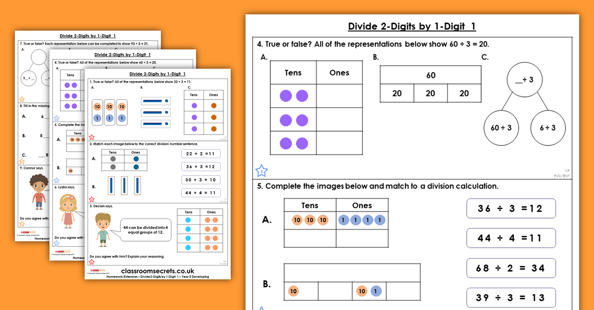 Divide 2-Digits by 1-Digit 1 Homework