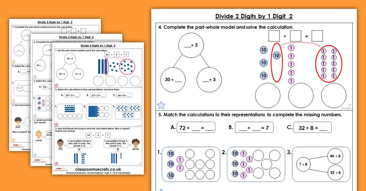 Divide 2-Digits by 1-Digit 2 Homework