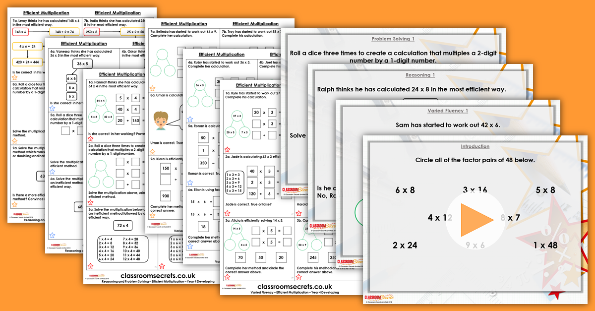 Efficient Multiplication Year 4 Resources