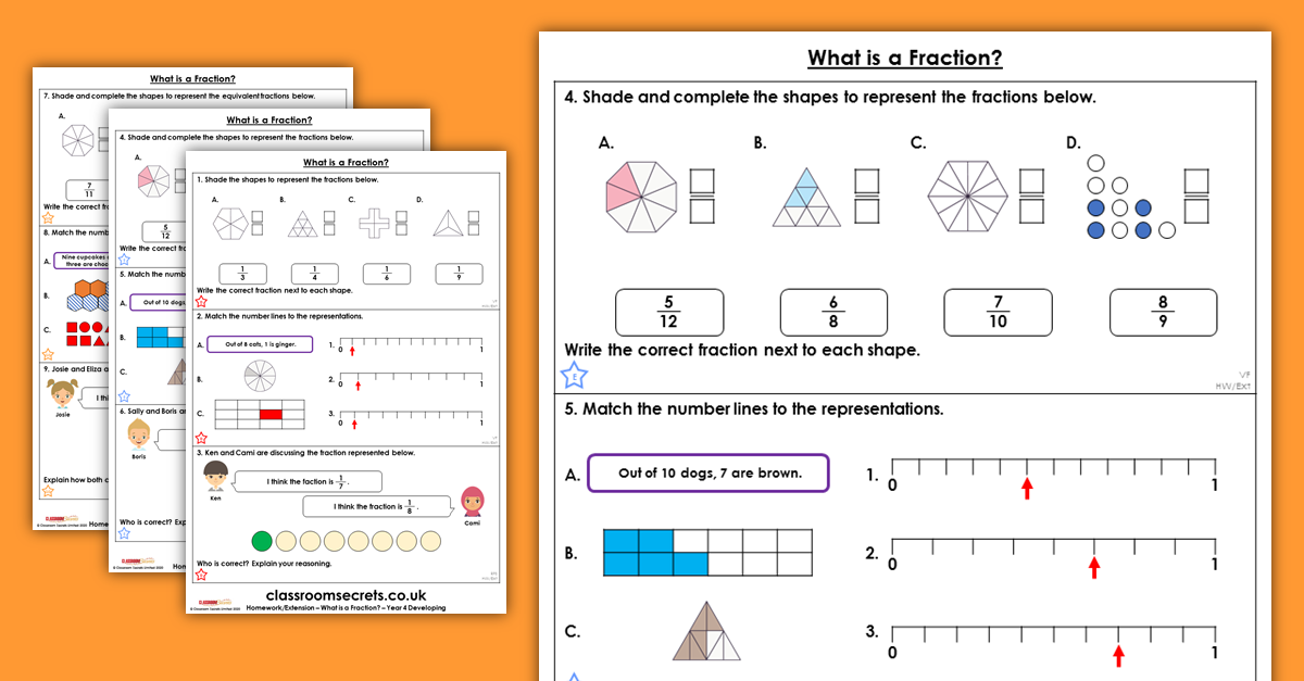 Free What is a Fraction? Homework