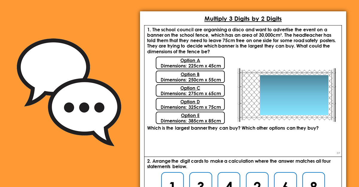 Year 5 Multiply 3 Digits by 2 Digits Discussion Problems