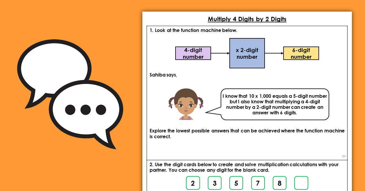 Year 5 Multiply 4 Digits by 2 Digits Discussion Problems