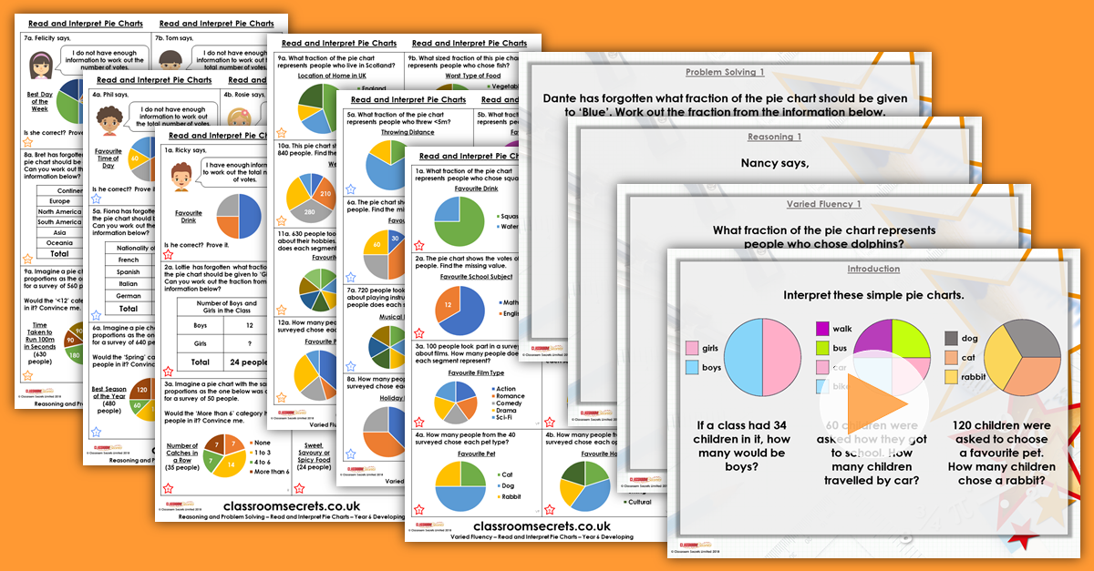 Read and Interpret Pie Charts Year 6 Resources
