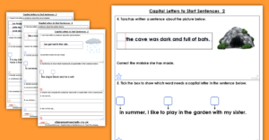 Free Year 1 Capital Letters to Start Sentences 2