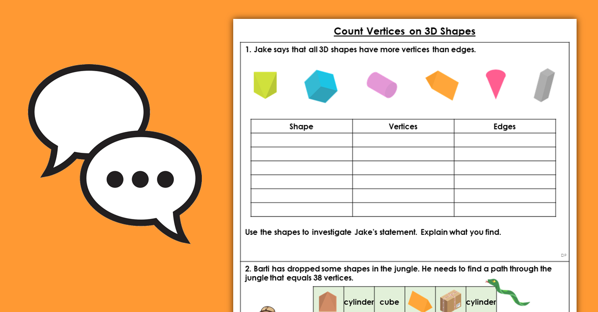 Year 2 Count Vertices on 3D Shapes Discussion Problems