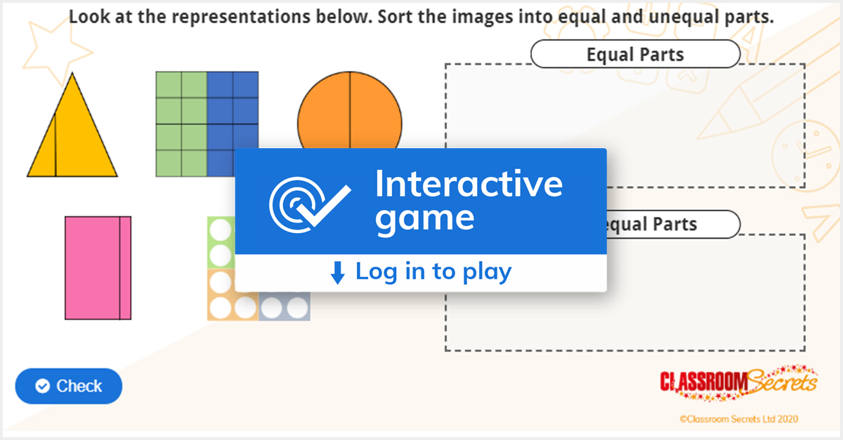Free Year 2 Make Equal Parts IWB Fractions Activity – Classroom Secrets ...