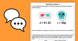 Year 6 Find Pairs of Values 2