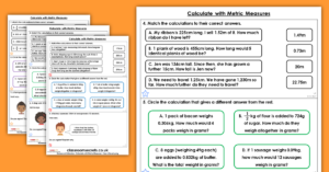 Calculate with Metric Measures Homework
