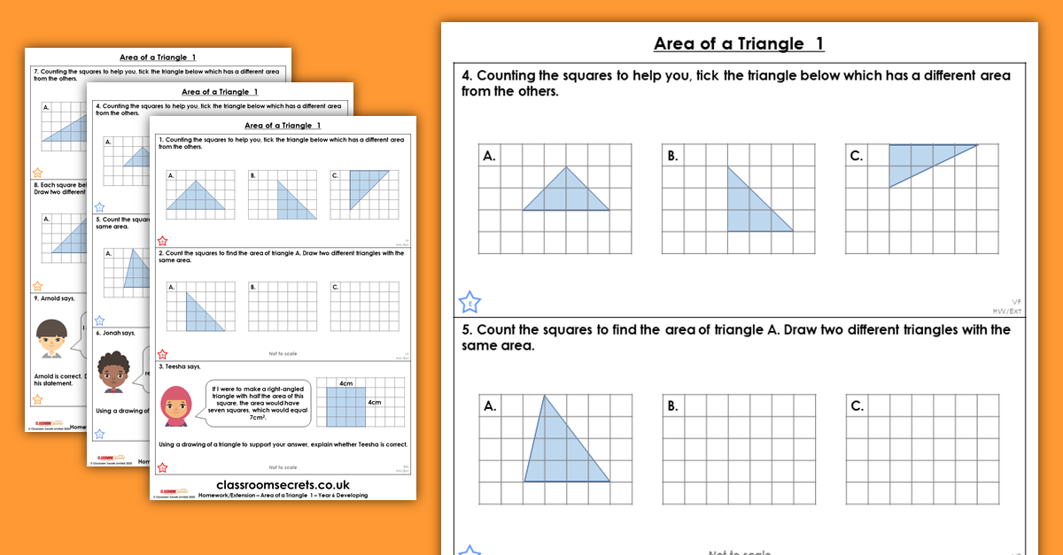 Area of a Triangle 1 Homework