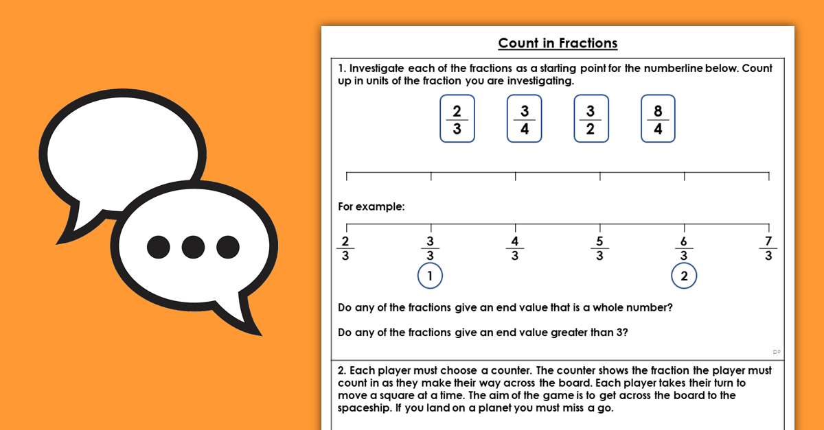 Year 2 Count in Fractions Discussion Problems