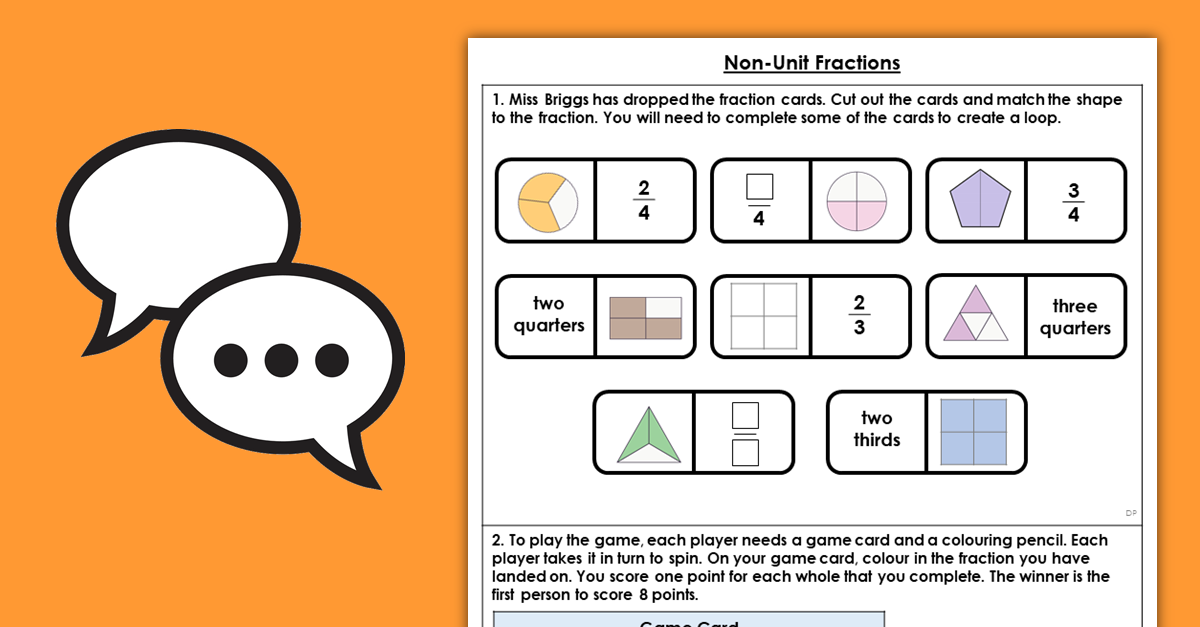 Year 2 Non-Unit Fractions Discussion Problems