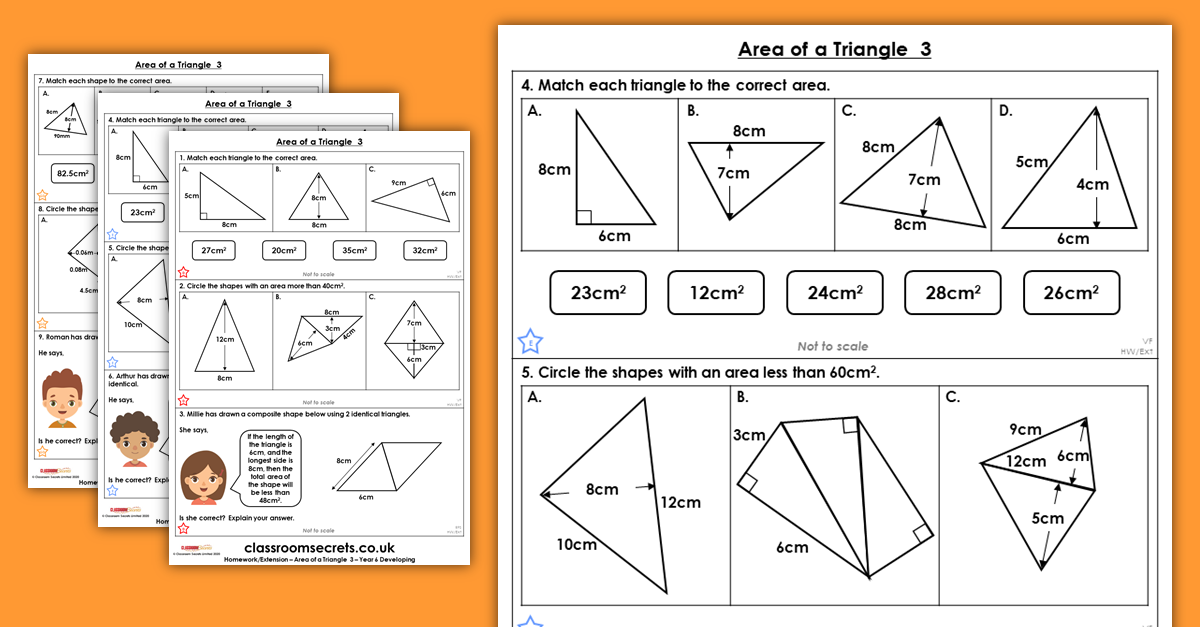 Area of a Triangle 3 Homework