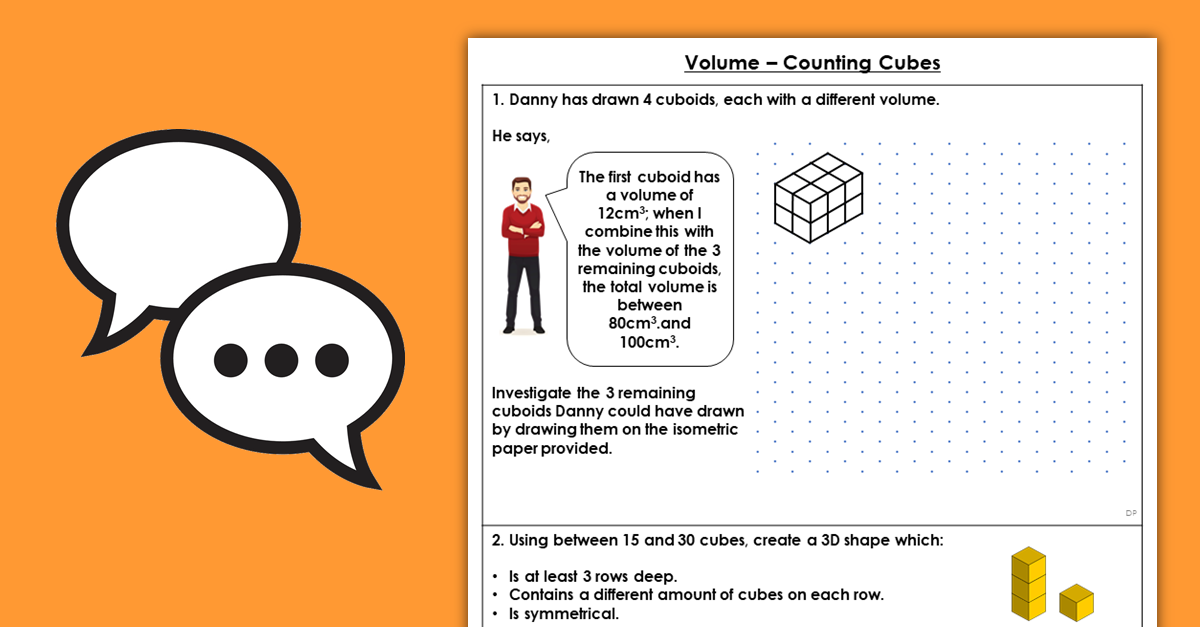 Year 6 Volume - Counting Cubes Discussion Problems