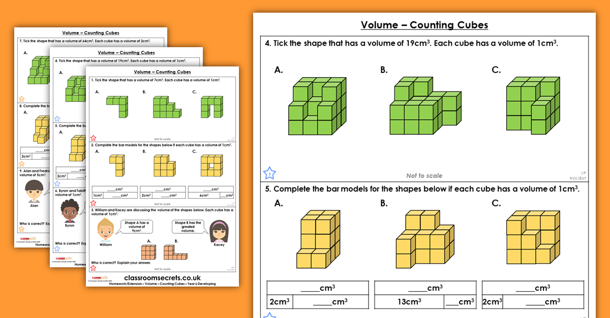 Volume - Counting Cubes Homework