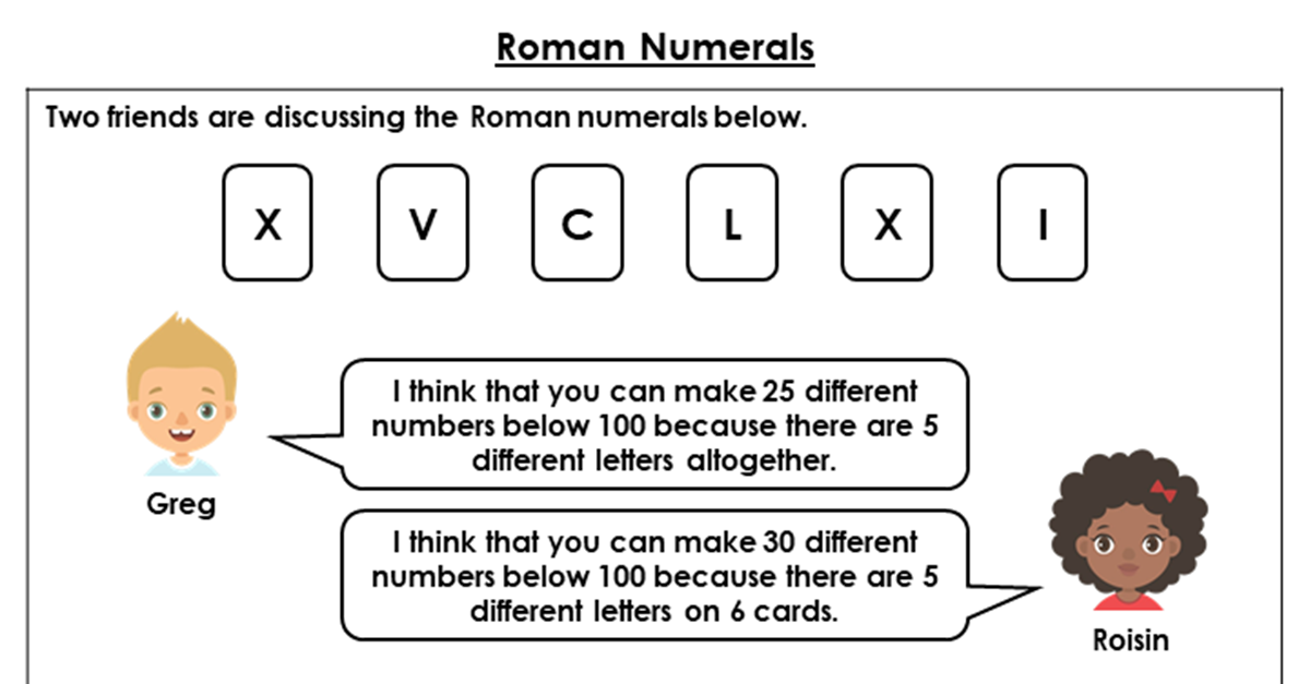year 4 roman numerals homework