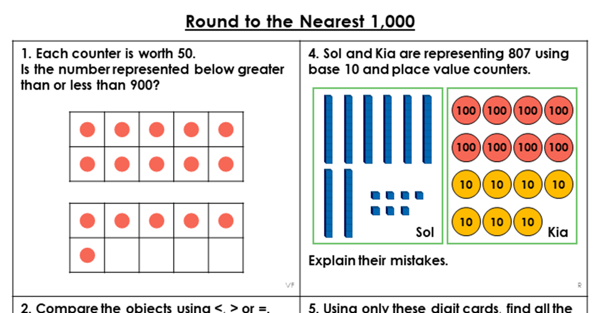 Year 4 Round to the Nearest 1,000 Lesson - Classroom Secrets
