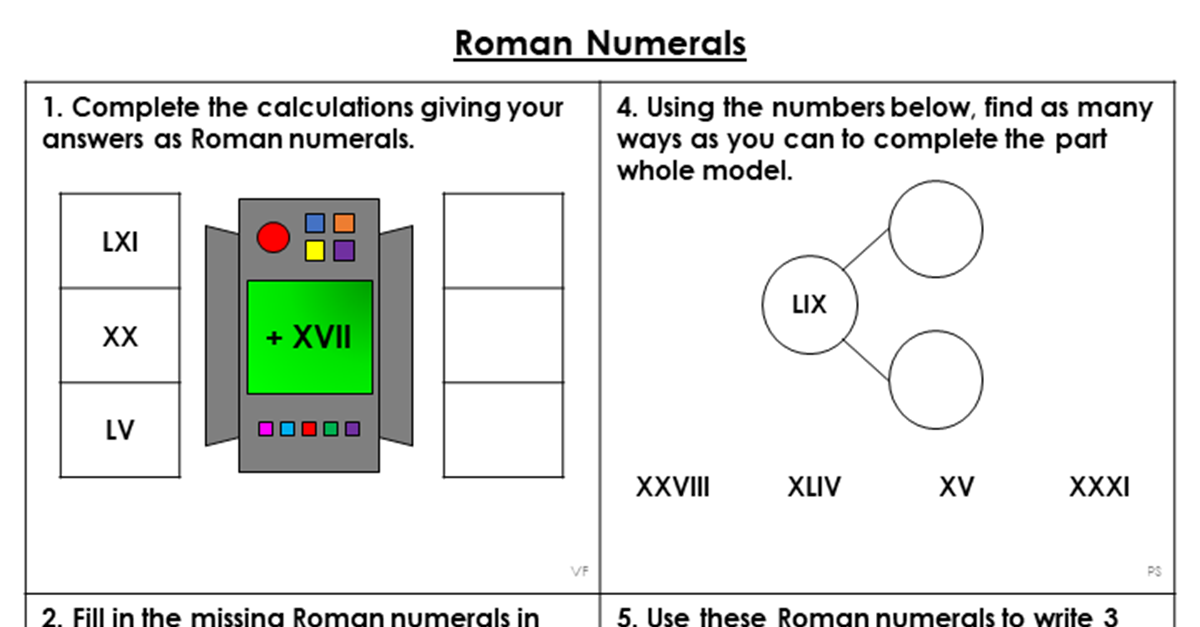 Year 5 Roman Numerals Lesson - Classroom Secrets | Classroom Secrets