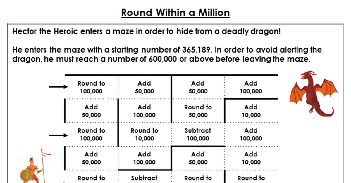 rounding within 1 million problem solving