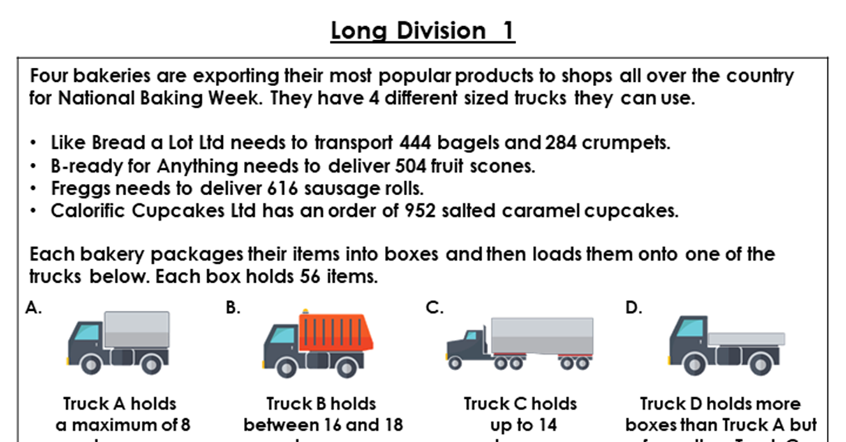 year 6 long division 1 lesson classroom secrets