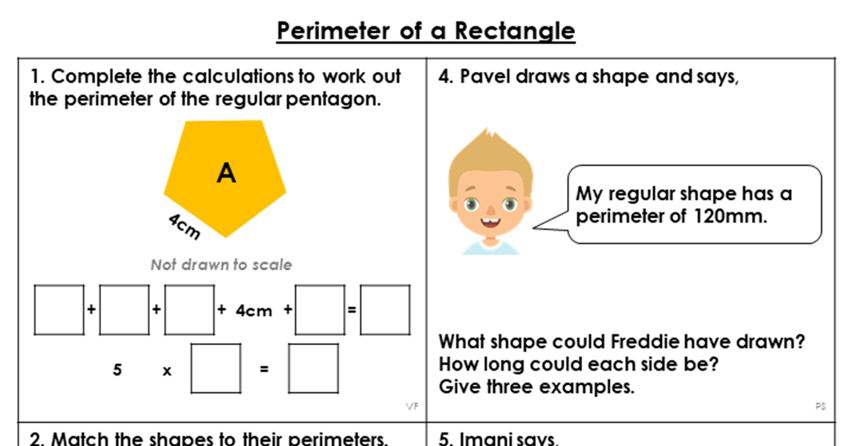 Year 4 Perimeter of a Rectangle Lesson - Classroom Secrets | Classroom