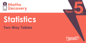 Two Way Tables Maths Recovery