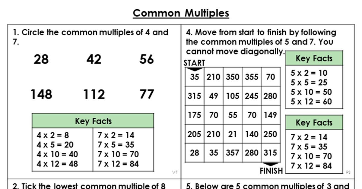 common-multiples-year-6-problem-solving