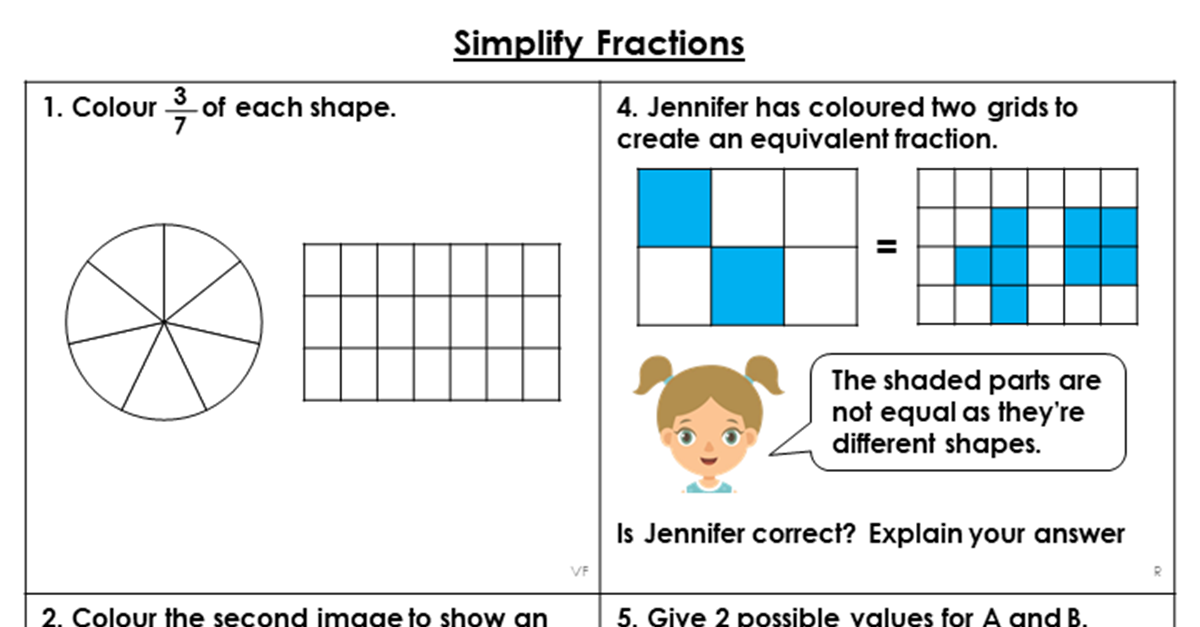 Free Year 6 Simplify Fractions Lesson - Classroom Secrets | Classroom
