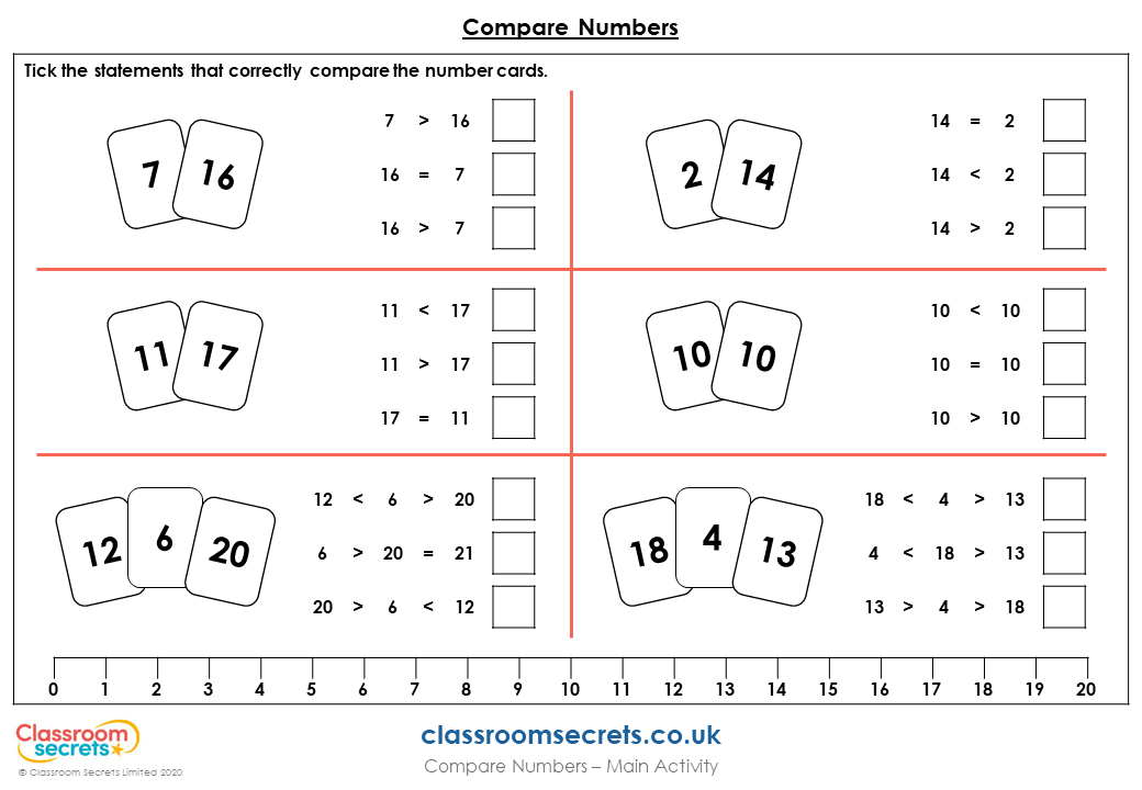 year 1 compare numbers lesson classroom secrets classroom secrets
