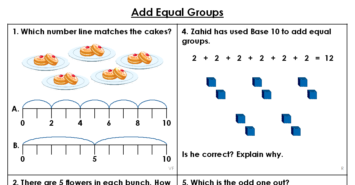 problem solving adding equal groups