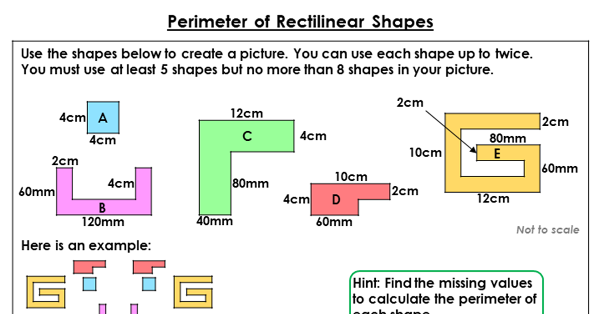 reasoning and problem solving perimeter of rectilinear shapes