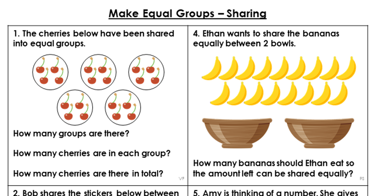 Free Year 2 Make Equal Groups - Sharing Lesson - Classroom Secrets