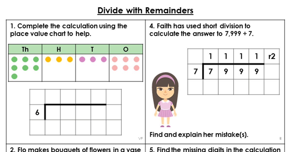 Year 5 Divide with Remainders Lesson - Classroom Secrets | Classroom
