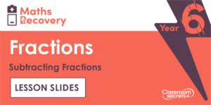 Subtracting Fractions Maths Recovery