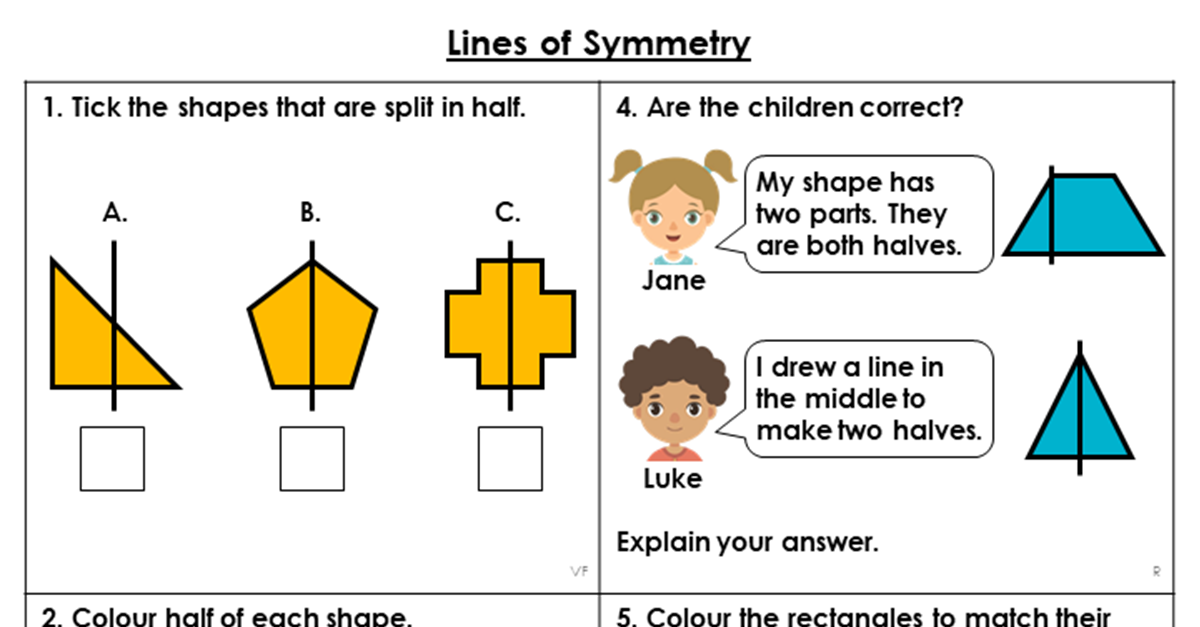 lines of symmetry problem solving
