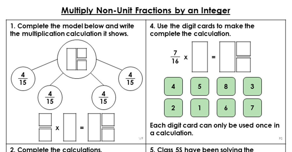 multiply non unit fractions by an integer problem solving