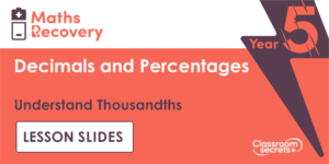 Understand Thousandths Maths Recovery