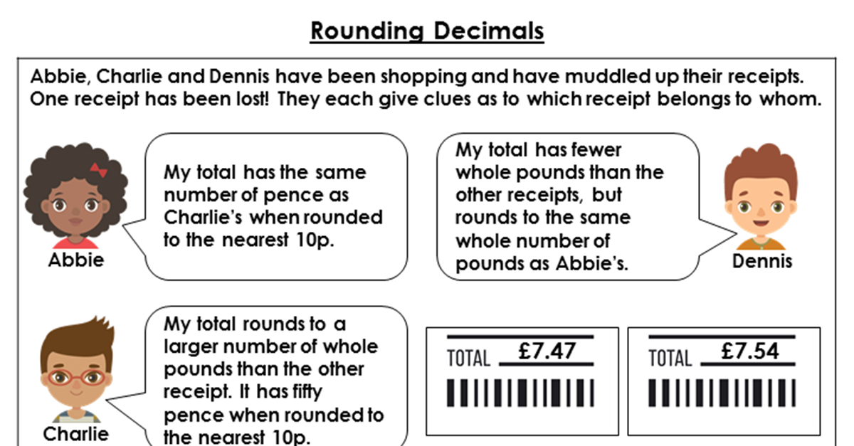 year 5 rounding decimals problem solving