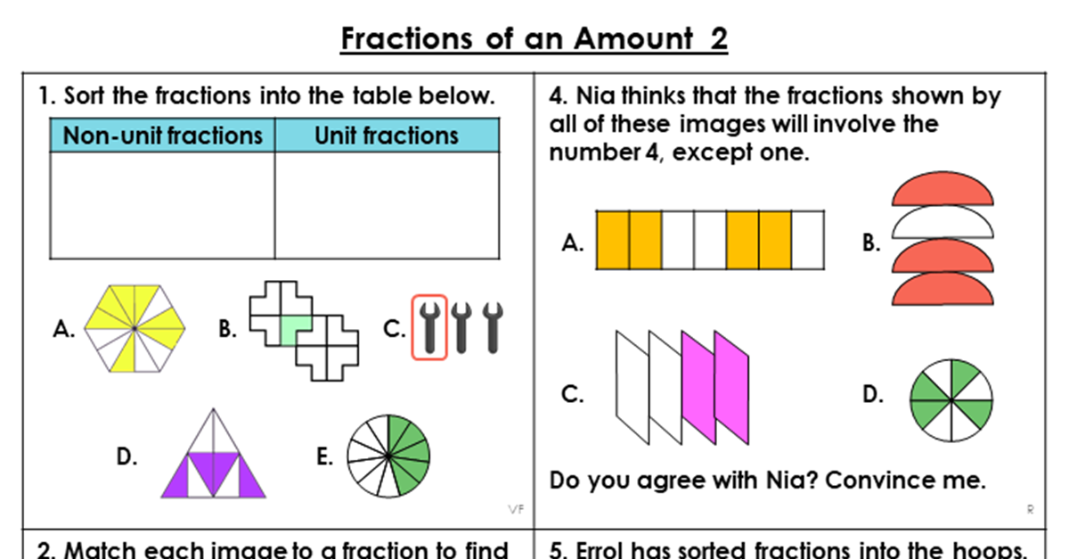 Year 3 Fractions of an Amount 2 Lesson - Classroom Secrets | Classroom